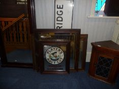 Three Advertising Pub Mirrors, comprising Players Navy Cut Cigarettes, Worthingtons and Southern