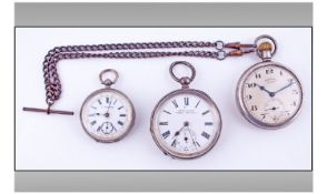 Silver Cased Open Faced Pocket Watch, white Enamelled Dial. Marked ``ACME Lever H Samuel