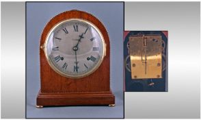 American William Gilbert Mahogany Mantle Clock,  Spring Movement, The Domed Case With String