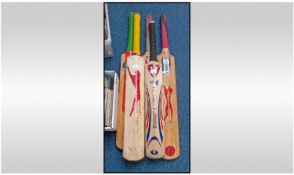 Collection Of Five Cricket Bats, Comprising Slazenger Panther, Gunn & Moore Score Master, Fearnley,