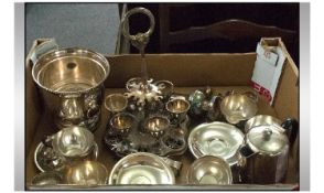Boxed Lot of Assorted Metal Ware Items.