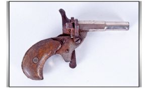 Small Single Shot Pocket Pistol, Marked To Barrel, Length 98mm