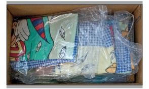 Box Of Fourteen Children`s Duvet/ Pillowcase Sets. Disney material. Brand New