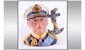Royal Doulton - Large Size Character Jug; Earl Mountbatten Of Burma. Issued 1993 to the