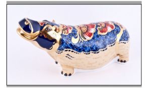 Crown Derby - The Hippopotamus Specially Commisioned Gold Backstamp Edition. Number 176 of 2500.