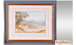 John Varley 1778 - 1842 Landscape, Lake District Watercolour Signed. 7.5`` x 10.25``. Mounted and