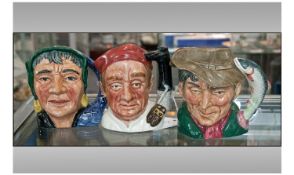 Three Royal Doulton `Professions` Medium Character Jugs comprising `The Fortune Teller` D6503, `The
