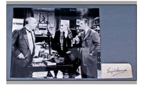 Nigel Bruce ``Sherlock Homes`` Autograph On Page. Sold with Holmes Photograph.