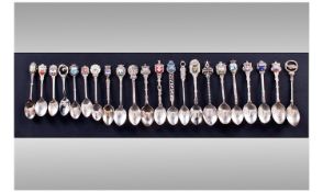 Collection Of Various Assorted Souvenir Tea Spoons. Various Subjects.