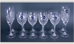 Three Boxes Of Edinburgh Crystal Drinking Sets. Comprising two boxes of four white wine glasses