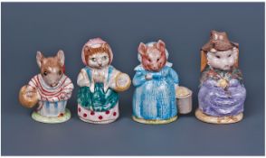 Beatrix Potter Figures. 4 in total. 1. Aunt Pettitoes, backstamp 3A, Beswick number 2276, 3.75" in