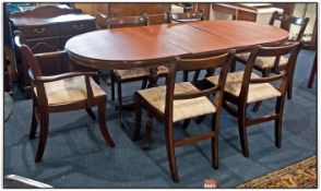Mahogany Dining Suite comprising extending table and 6 chairs.
