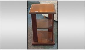 Reproduction Mahogany Two Tier Stand, 24 inches high, 15 inches wide.
