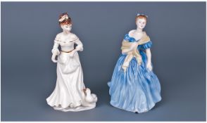 Royal Doulton Figures ( 2 ) In Total. 1/ ' Adrienne ' HN.2304. Designer M. Davies. Issued 1964 -