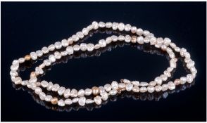 Fresh Water Pearl Necklace, Length 16 Inches, 9ct Gold Clasp.