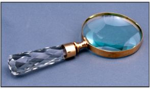 Crystal Handled Desk Magnifying Glass