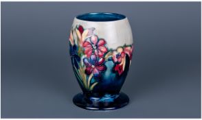 William Moorcroft Signed Vase ' Spring Flowers ' Design. c.1940's. Height 6 Inches.