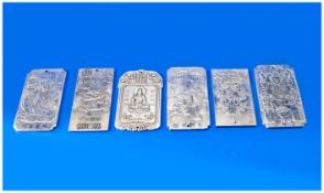 Chinese Collection of Modern White Metal Coloured Trade Tokens. Various subjects, sizes and