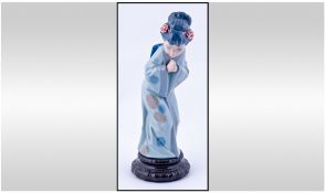 Lladro Figure ' Sayonara ' Model No.4989. Issued 1978-1996. Height 10.25 Inches. Excellent