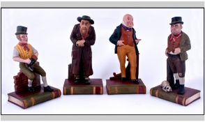 Aynsley Fine Porcelain Figures from 'The Charles Dickens Series' Range. 4 Figures comprising