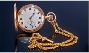 Swiss - Vintage Gold Plated Composition Full Hunter Pocket Watch. Guaranteed 10 Years, c.1920's.