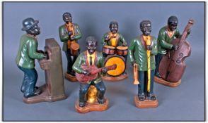 'The Jazz Band' Set of 6 Resin Figures.