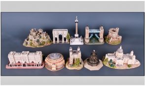 Lilliput Lane 'Britan's Heritage' Series Models (10) in total. Comprises Nelsons Column in Winter,