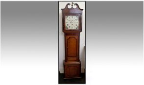 Early 19th Century (Two Hole) 8 Day Grandfather Clock, with an SQ dial painted to each corner with