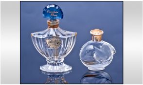 French Perfume Bottle, Guerlain Paris Shalimar  In Fitted Case, Together With One Other.