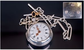 George III Fine Silver Verge Driven Pocket Watch by William Tomkins of London. Hallmark LONDON