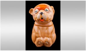 Ceramic 'Benji' Novelty String Holder in the form of a dog. 7 inches in height.