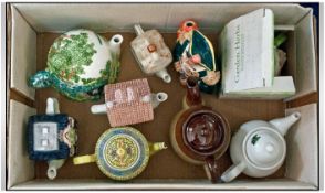 Collection of Nine Assorted Ceramic Novelty Teapots.