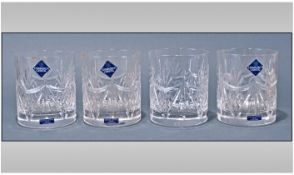 Two Edinburgh Boxed Crystal Glass Tumbler Sets, as new.