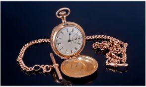 Elgin Watch Company, Vintage U.S.A Gold Plated - Composition Full Hunter Pocket Watch, Working