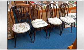 Four Spindle Back Kitchen Chairs.