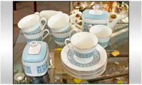 Royal Doulton Part Tea Set 'Counterpoint' H #5025. Comprising Milk Jug, Tea Pot, Sugar Bowl and