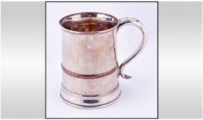 George III Old Sheffield Plate Tankard. c1773. Maker Tudor. Height 6 Inches.