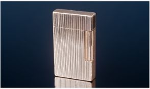 Dupont De Paris Quality Gold Plated Petrol Lighter. Circa 1970's. Height 2.5 inches. Condition