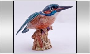 Beswick Bird Figure Kingfisher. Model number 2371. Designer Albert Hallam. Height 5 inches.