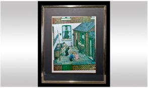 Tom Dodson Pencil Signed Colour print ' Backyard ' 1 Numbered Edition of 850. Year Published 1978,