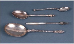 Edward VII Large Silver Apostle Spoon, Makers Mark G.H. Hallmark Sheffield 1901. 41.4 grams.