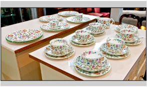 Minton Fine Bone China 30 Piece Tea Service. Haddon hall pattern 1451. Comprising 6 trios, 6