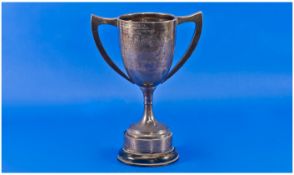 Large Silver Two Handled Trophy, inscribed 'Evening Chronical Challenge Trophy, Northern Anglers