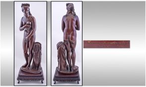 Adolf Dressler 1814-1868 Very Fine Bronze Figure of a classical naked women in a standing