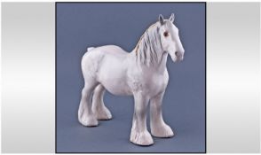 Beswick Horse Figure, ``Shire Mare.`` Grey colour way. Model number 818. Height 8.5 inches.