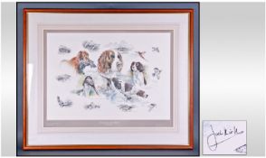 Framed and Glazed Coloured Limited Edition Print, Titled `Gun Dogs and Game Birds` by Joel Kirk.