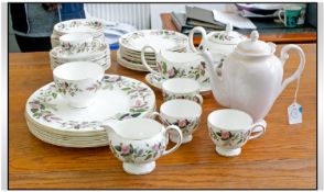 Wedgwood `Hathaway` Part Dinner Service (44) pieces comprising dinner plates, gravy boat and