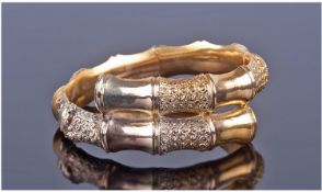 9ct Gold Victorian Bangle, Damaged Sold A/F Weight 12 Grammes.