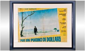 Film Poster `A Fist Full Of Dollars` Original 20x30`` Clint Eastwood, Framed & Glazed