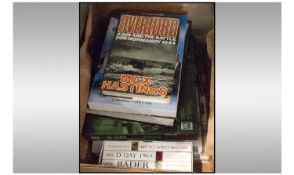 Box Of Assorted War Books. Hard Back. Various titles.